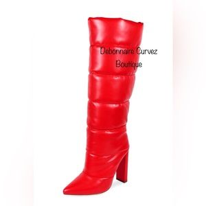 Gorgeous Red Knee High Boots